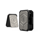 UAG Magnetic Wallet with Stand – Rugged Armor Design | Card Holder | Kickstand Function | Secure MagSafe Compatibility Gey Titanium