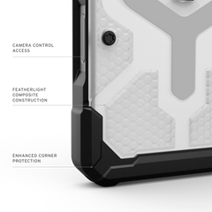 iPhone 17 Series Uag Magsafe pathfinder Armor Lightweight Slim Case For Iphone Military Drop Tested Transparent Gray