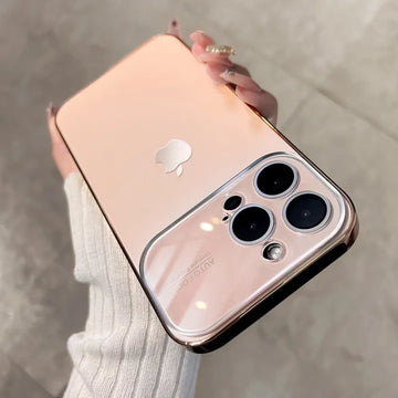 LUXURY SHELL SOFT EDGE FULL COVERAGE CASE WITH LENS AND DROP PROTECTION-GOLD