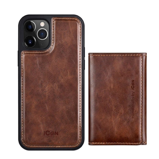Leather Wallet Back Case with Detachable Wallet Compatible with iPhone