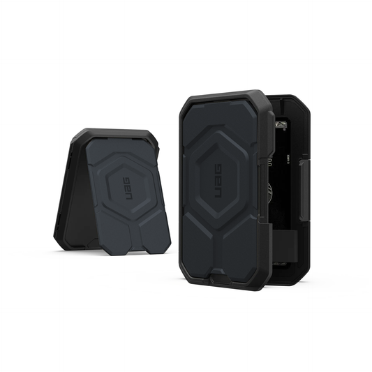 UAG Magnetic Wallet with Stand – Rugged Armor Design | Card Holder | Kickstand Function | Secure MagSafe Compatibility Black Titanium