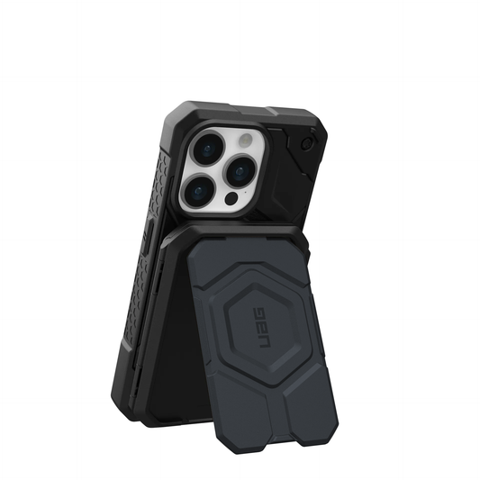 UAG Magnetic Wallet with Stand – Rugged Armor Design | Card Holder | Kickstand Function | Secure MagSafe Compatibility Black Titanium