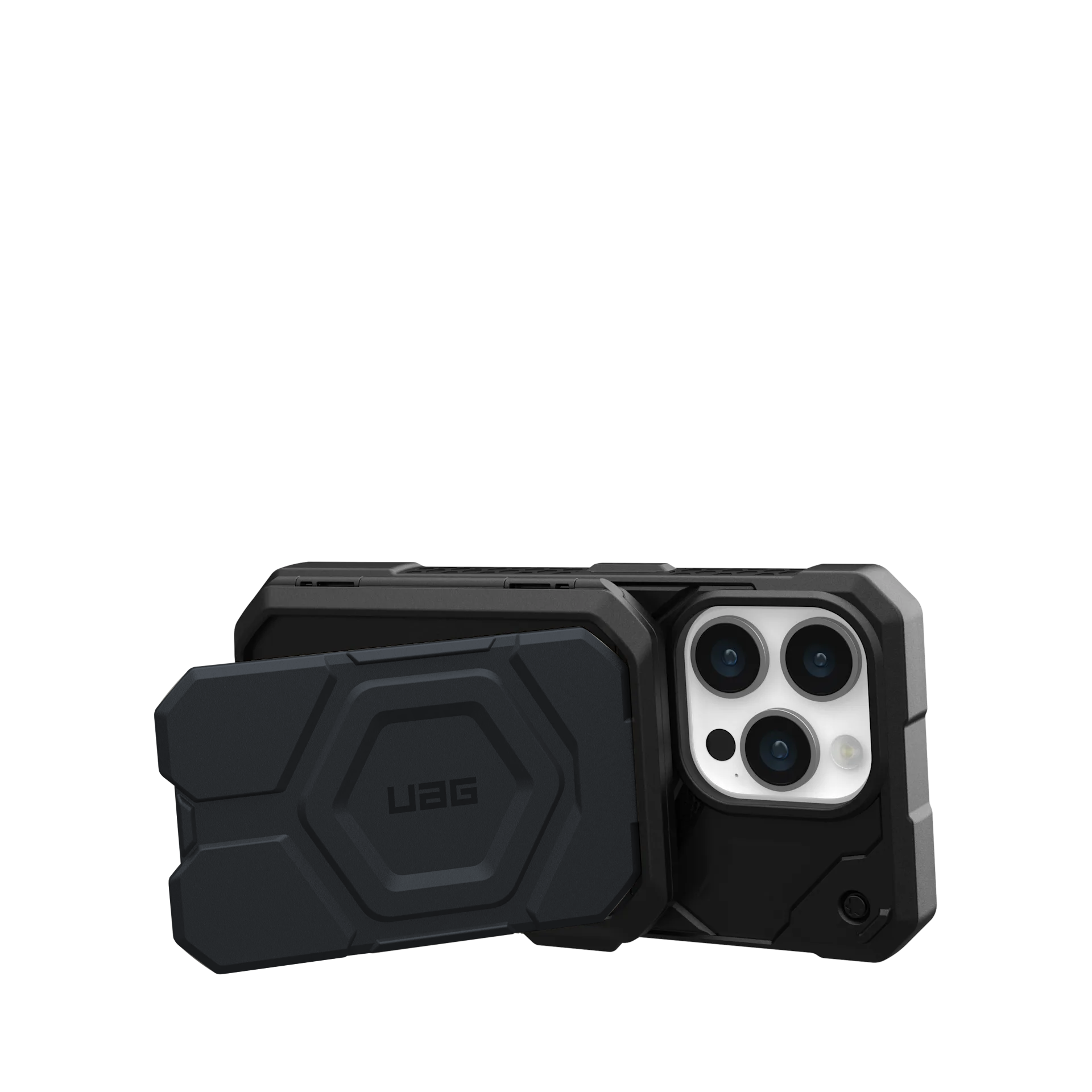 UAG Magnetic Wallet with Stand – Rugged Armor Design | Card Holder | Kickstand Function | Secure MagSafe Compatibility Black Titanium