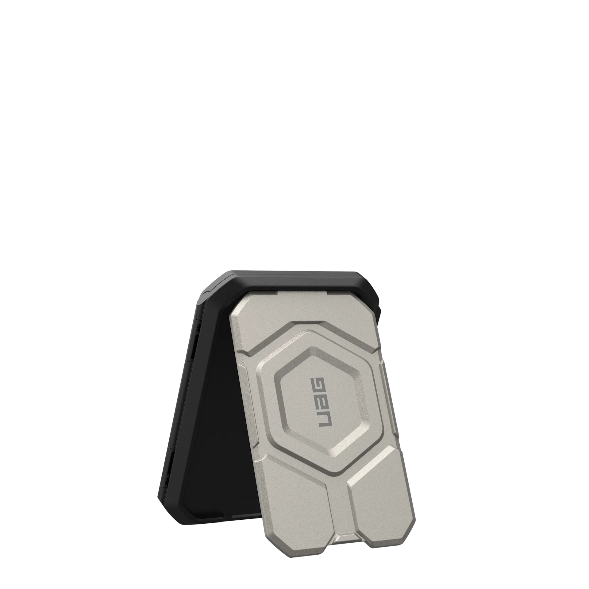 UAG Magnetic Wallet with Stand – Rugged Armor Design | Card Holder | Kickstand Function | Secure MagSafe Compatibility Gey Titanium