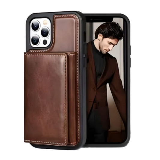 Leather Wallet Back Case with Detachable Wallet Compatible with iPhone