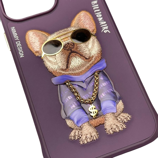 Nimmy Premium 3D Dog Case For iPhone Color Purple