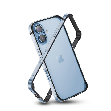 iPhone 17, 17 Pro & 17 Pro Max Frame Bumper Cover Inner Soft (No Back) | Anodized Aluminum Bumper | Edge Armor Protective Minimal Case Mist Blue