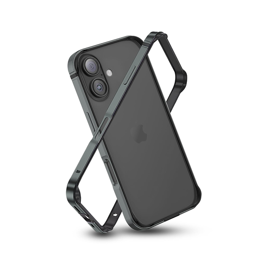 iPhone 17, 17 Pro & 17 Pro Max Frame Bumper Cover Inner Soft (No Back) | Anodized Aluminum Bumper | Edge Armor Protective Minimal Case Black Titanium