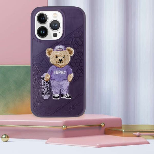 Santa Barbara Polo Bear Skate Premium Case For iPhone -Color Purple