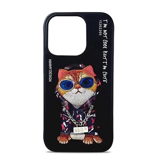 Nimmy Premium 3D Cat Case For iPhone Color Black