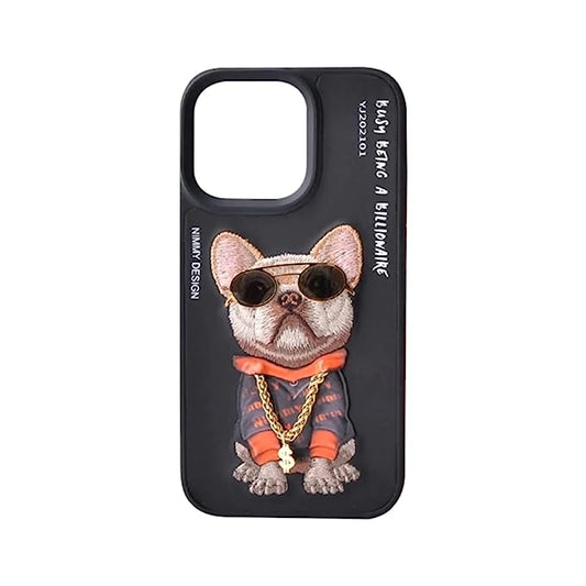 Nimmy Premium 3D Dog Case For iPhone Color Black