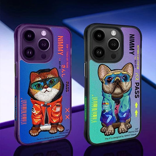 Nimmy Cat Case with Cool Gradient Change For iPhone