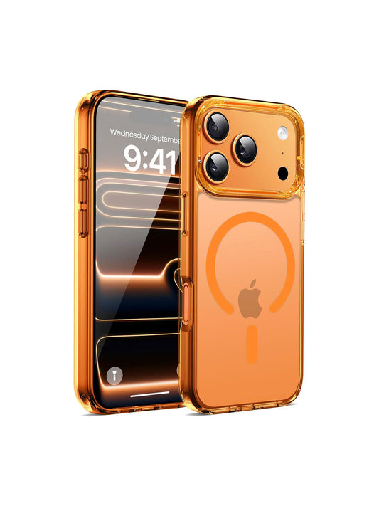 iPhone 17 Series Anti Yellowing Series Transparent Cover with Magsafe - Cosmic Orange