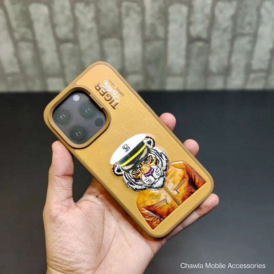 Santa Barbara Fergus Series Lion Face Premium Case For iPhone -Color Brown