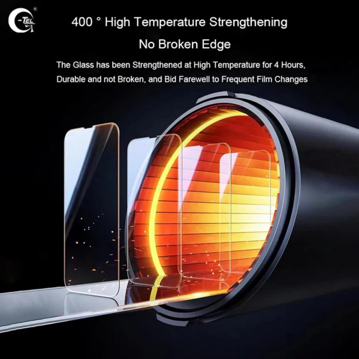 Tempered Glass for iPhone | Gtel ESD Plus Anti-Static Screen Protector | Pack of 2