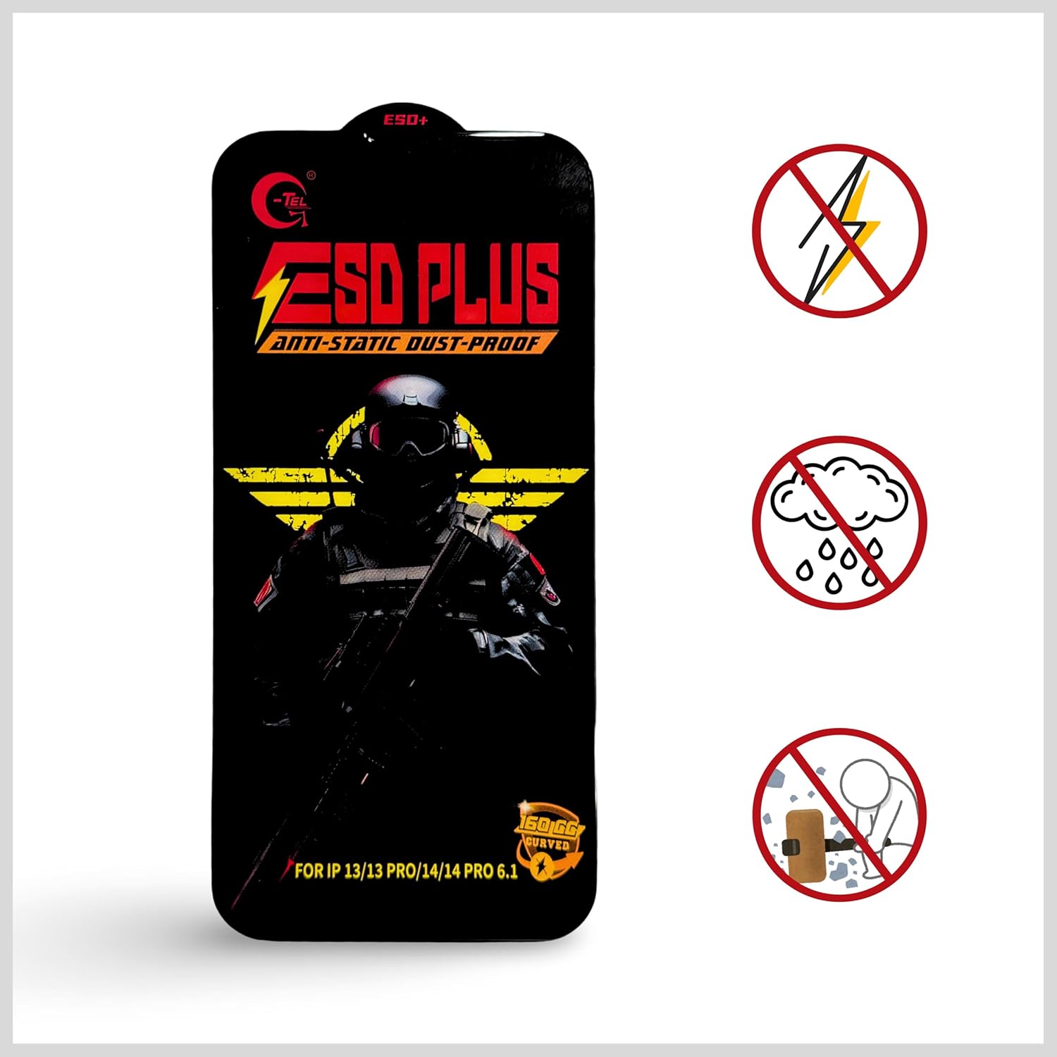Tempered Glass for iPhone | Gtel ESD Plus Anti-Static Screen Protector | Pack of 2