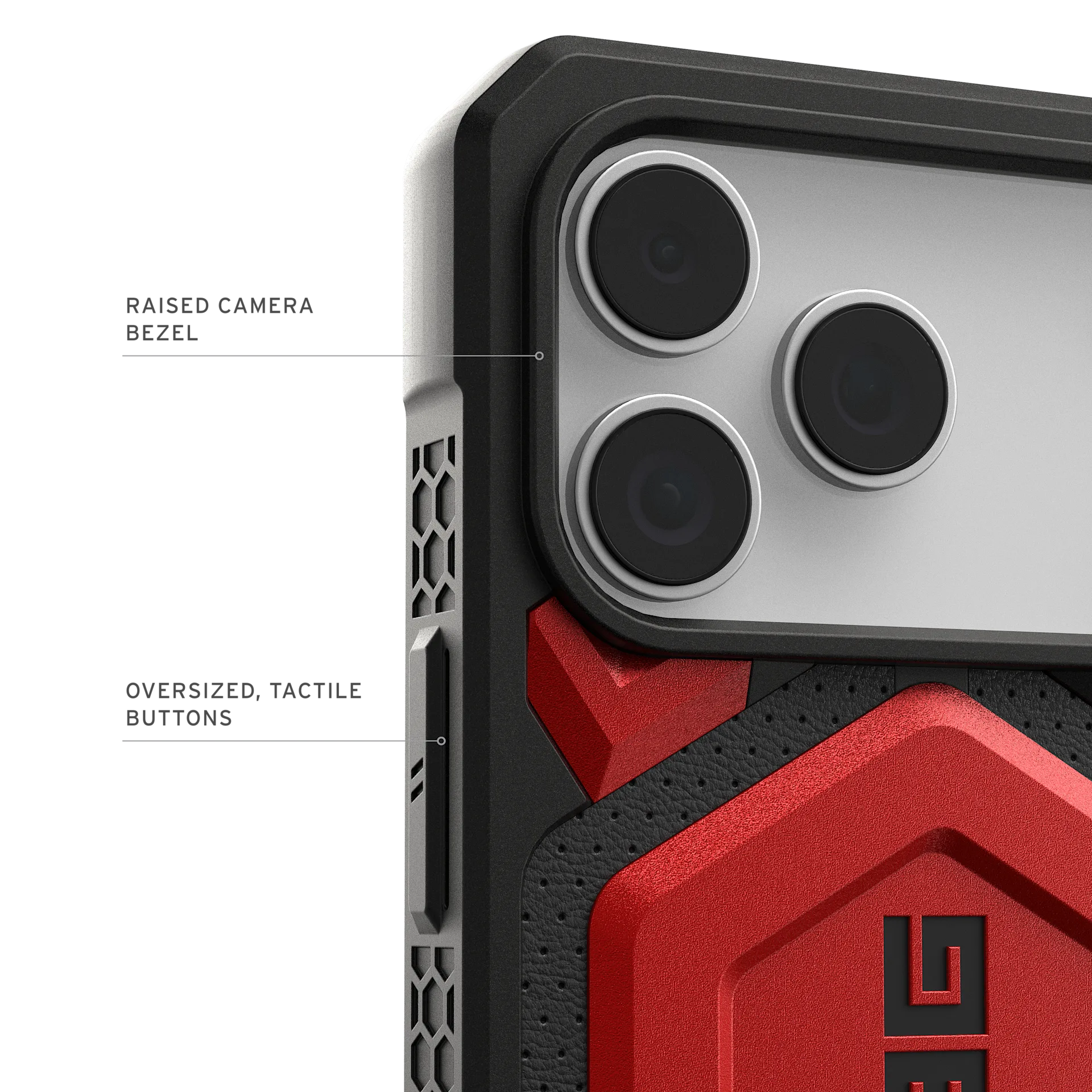 IPHONE 17 SERIES UAG IPHONE MONARCH PRO: MAGSAFE COMPATIBLE, RUGGED, SHOCKPROOF, PREMIUM PROTECTIVE COVER CRIMSON RED