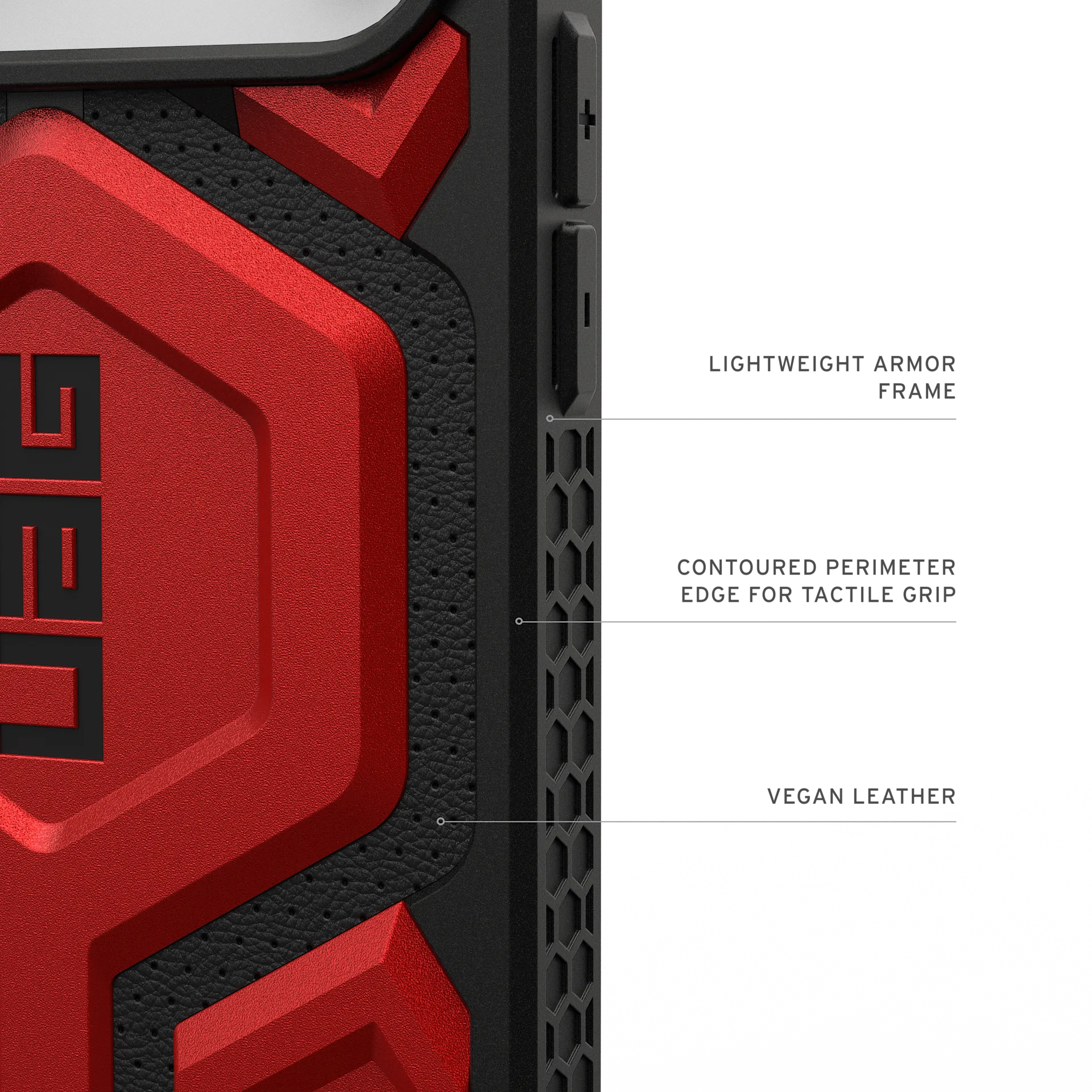 IPHONE 17 SERIES UAG IPHONE MONARCH PRO: MAGSAFE COMPATIBLE, RUGGED, SHOCKPROOF, PREMIUM PROTECTIVE COVER CRIMSON RED
