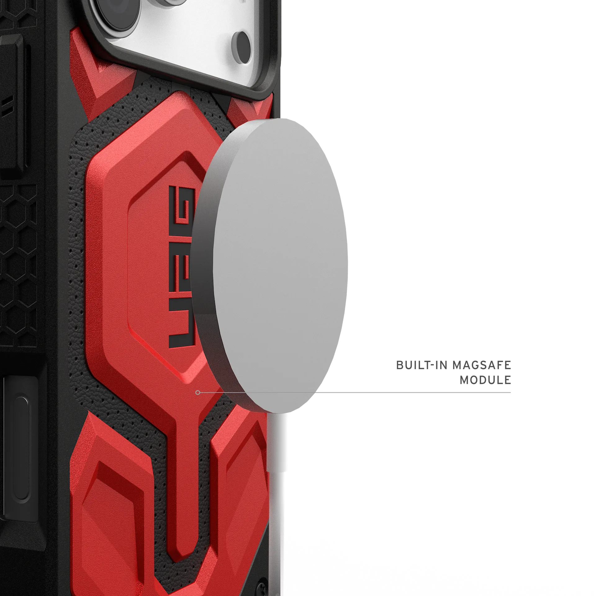 IPHONE 17 SERIES UAG IPHONE MONARCH PRO: MAGSAFE COMPATIBLE, RUGGED, SHOCKPROOF, PREMIUM PROTECTIVE COVER CRIMSON RED
