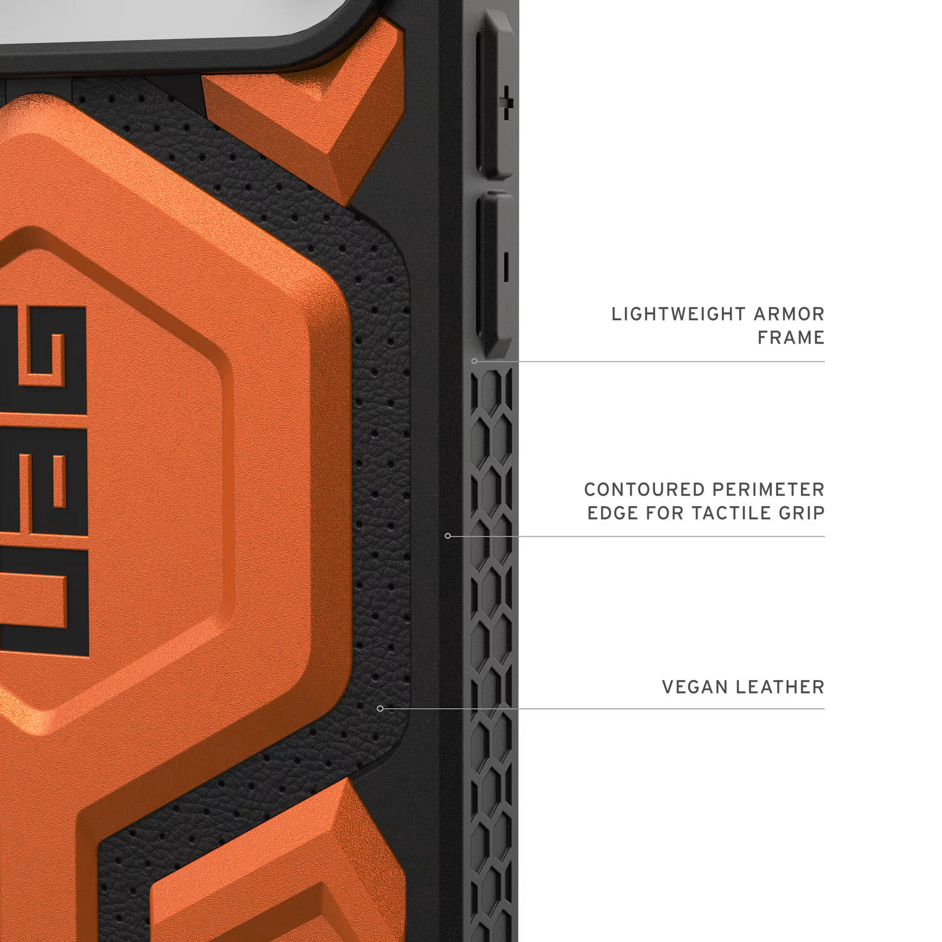 IPHONE 17 SERIES UAG IPHONE EXCLUSIVE MONARCH PRO: MAGSAFE COMPATIBLE, RUGGED, SHOCKPROOF, PREMIUM PROTECTIVE COVER ORANGE