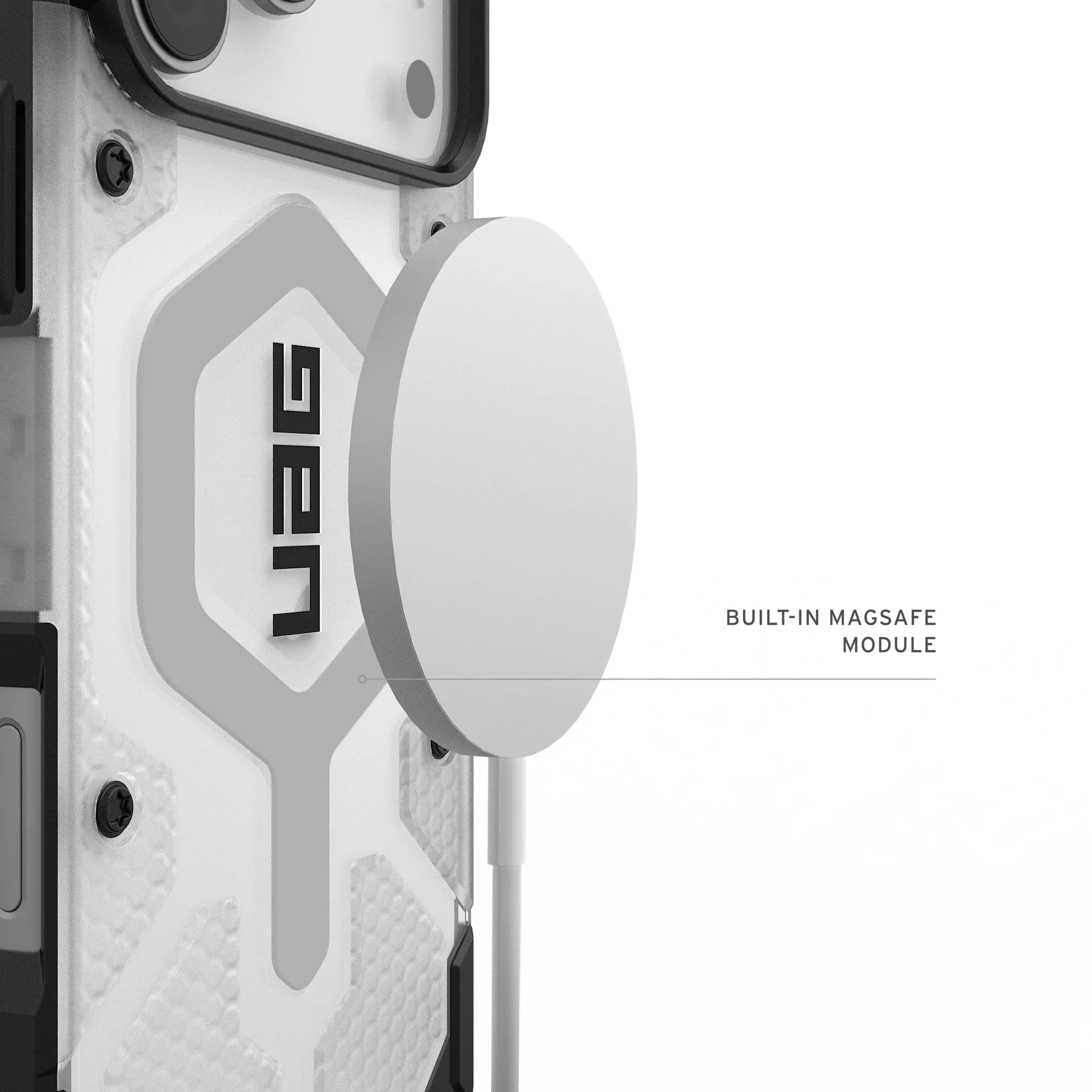 iPhone 17 Series Uag Magsafe pathfinder Armor Lightweight Slim Case For Iphone Military Drop Tested  Transparent Gray