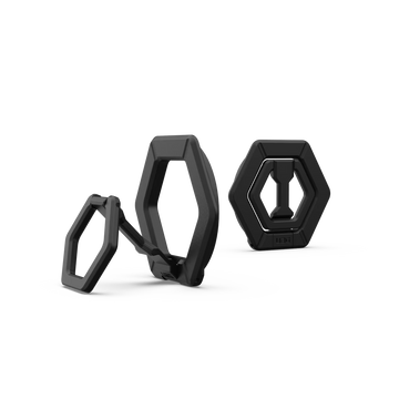 UAG Magnetic Phone Ring Stand for MagSafe Cases, 360° Rotating Kickstand & Finger Grip, Premium Metal Black
