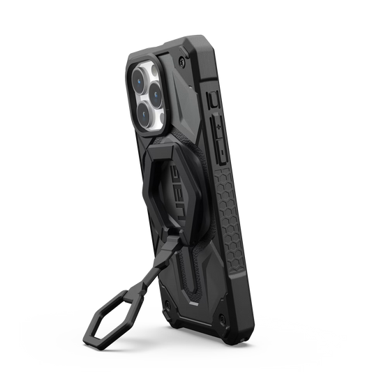 UAG Magnetic Phone Ring Stand for MagSafe Cases, 360° Rotating Kickstand & Finger Grip, Premium Metal Black