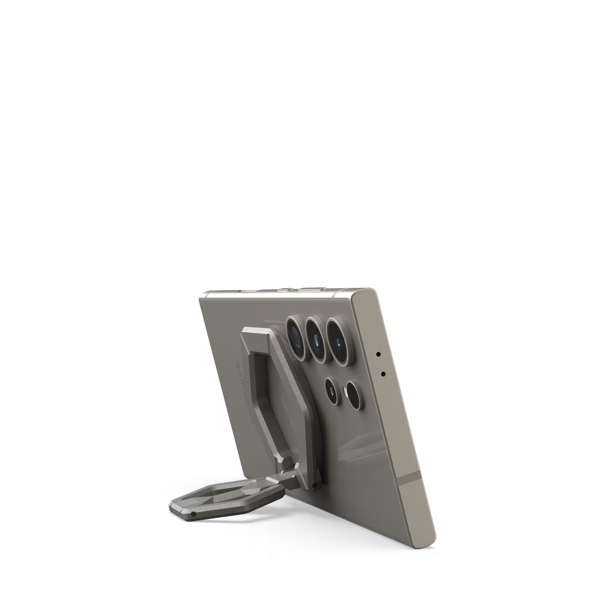 UAG Magnetic Phone Ring Stand for MagSafe Cases, 360° Rotating Kickstand & Finger Grip, Premium Metal Grey Titanium
