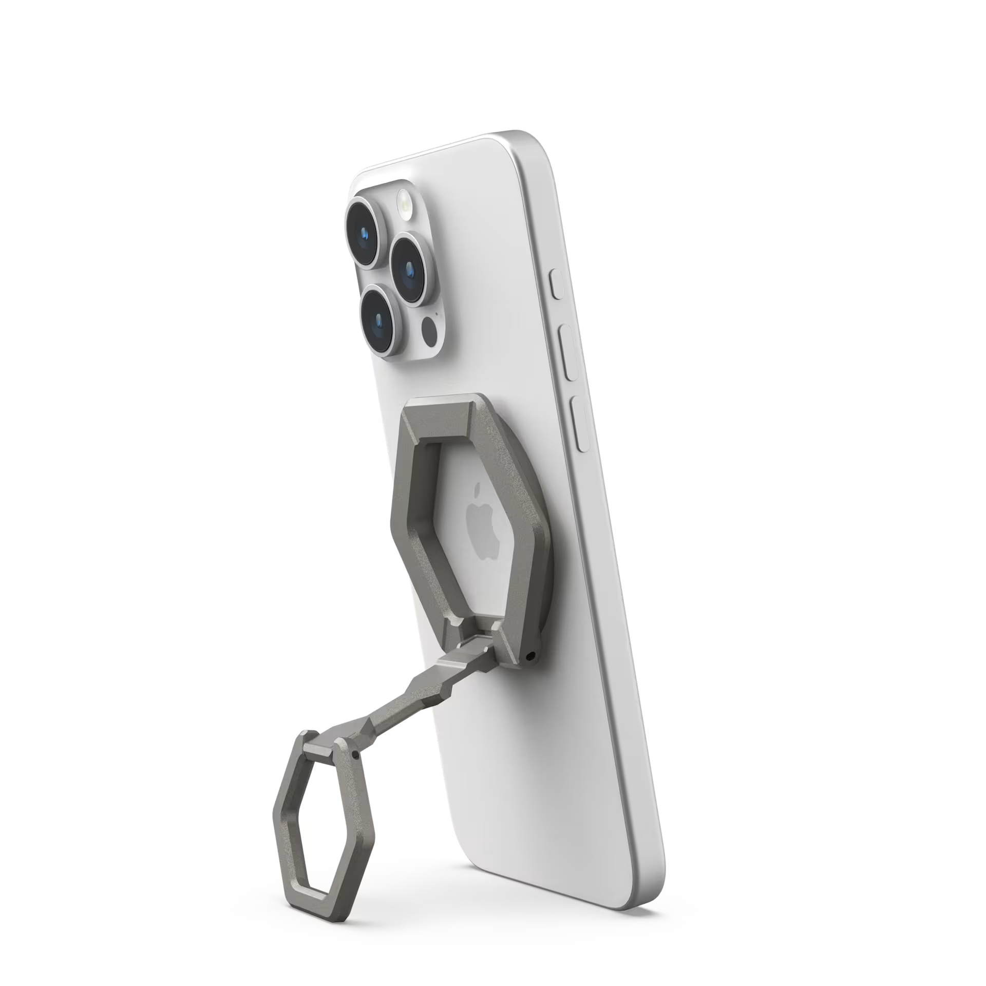 UAG Magnetic Phone Ring Stand for MagSafe Cases, 360° Rotating Kickstand & Finger Grip, Premium Metal Grey Titanium