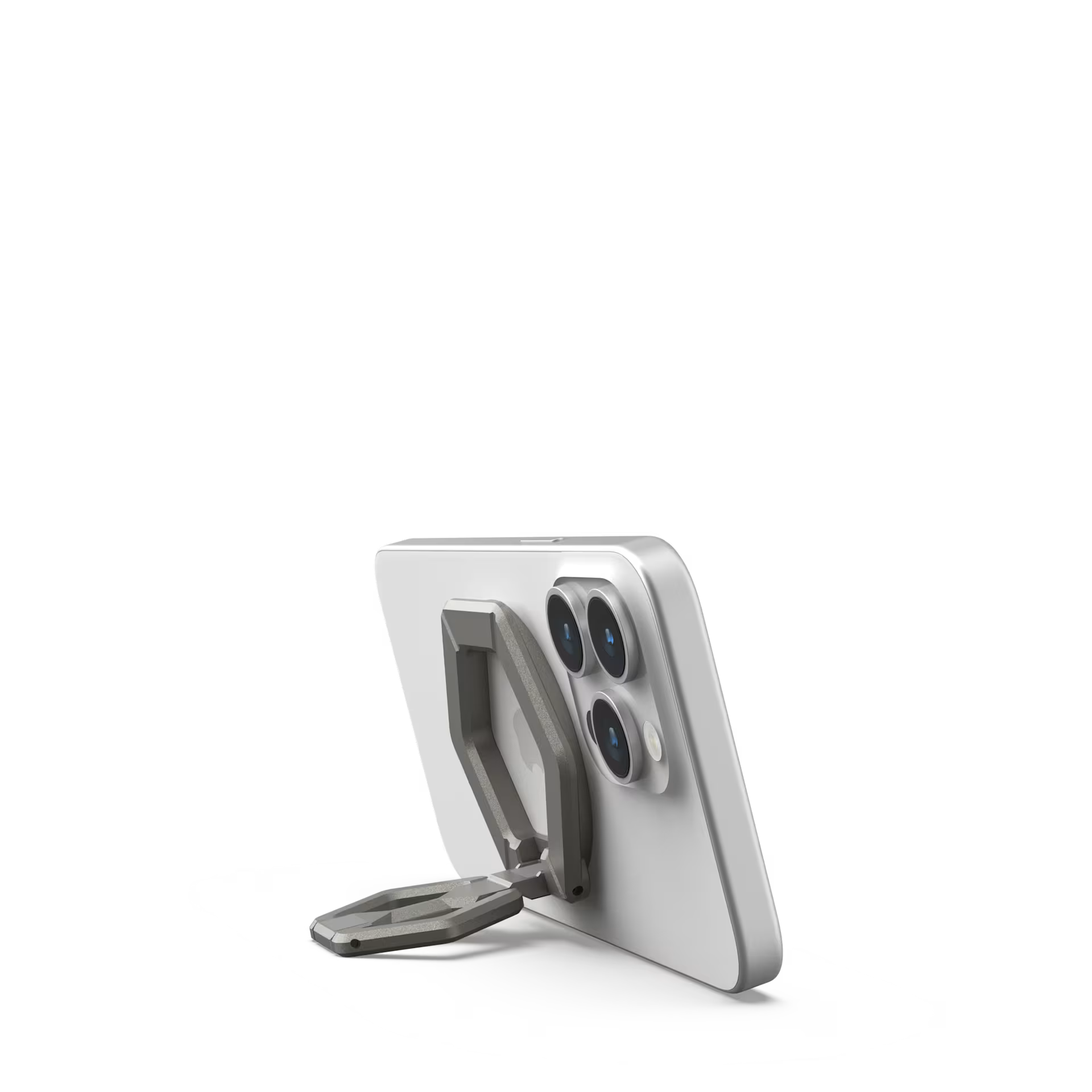 UAG Magnetic Phone Ring Stand for MagSafe Cases, 360° Rotating Kickstand & Finger Grip, Premium Metal Grey Titanium