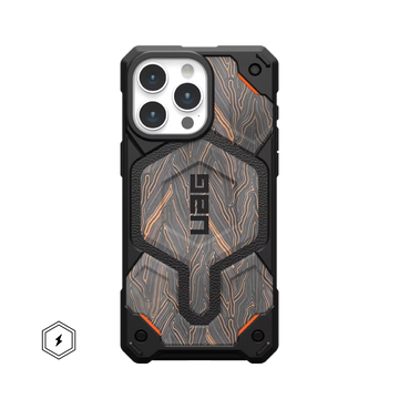 IPHONE 16 SERIES UAG IPHONE MONARCH PRO: MAGSAFE COMPATIBLE, RUGGED, SHOCKPROOF, PREMIUM PROTECTIVE COVER ORANGE COLOR