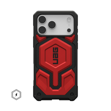 IPHONE 17 SERIES UAG IPHONE MONARCH PRO: MAGSAFE COMPATIBLE, RUGGED, SHOCKPROOF, PREMIUM PROTECTIVE COVER CRIMSON RED
