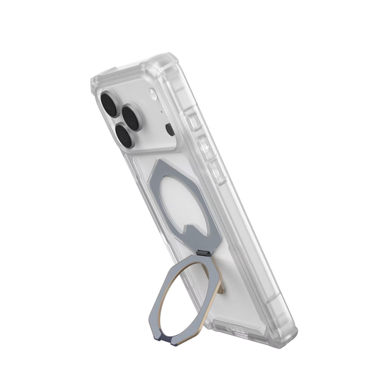 iPhone 17 Series Uag Plasma XTE Stand MagSafe ,Rugged Protective Case Clear/Titanium