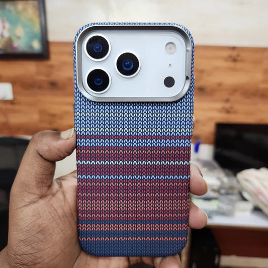 iPhone 17 Pro & 17 Pro Max 0.8mm Ultrathin Carbon Fiber Texture Case with Magsafe Blue