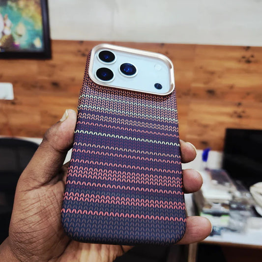iPhone 17 Pro & 17 Pro Max 0.8mm Ultrathin Carbon Fiber Texture Case with Magsafe Maroon