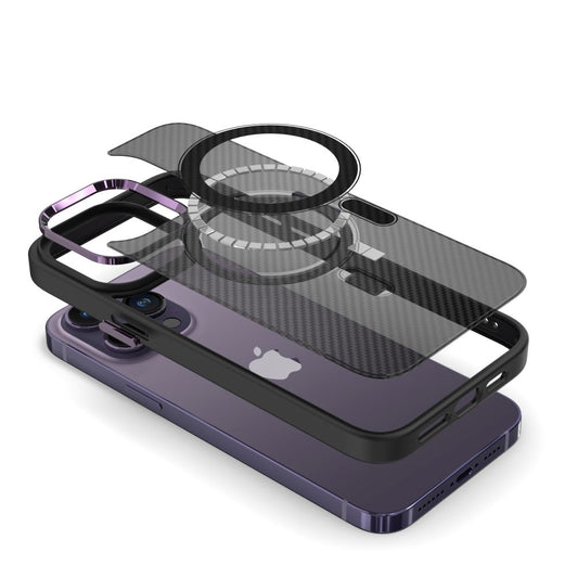 Carbon Magsafe Transparent Case Cover for Apple iPhone