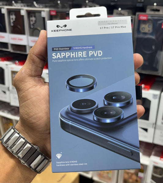Sapphire PVD Camera Lens | iPhone 17 Series | Pure sapphire 9 MOHS - Deep Blue
