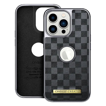 PULOKA PU Leather Business Style Custom Phone Cover Cases for iPhone Khaki