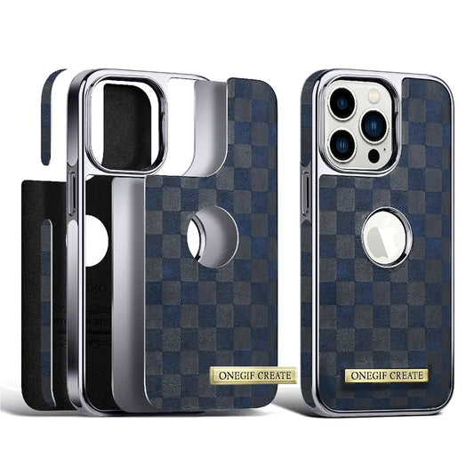 PULOKA PU Leather Business Style Custom Phone Cover Cases for iPhone Wine