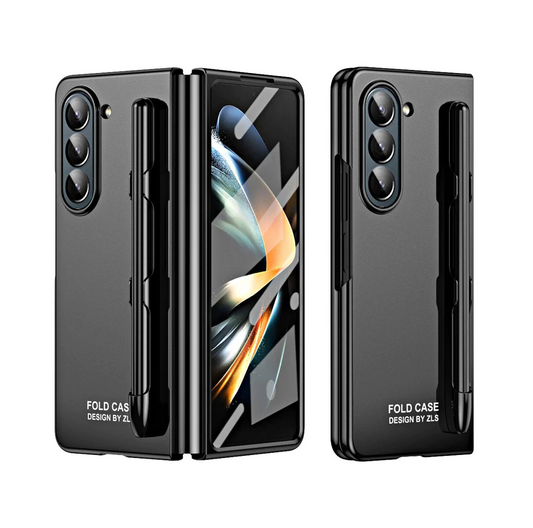 Electroplating Shockproof Case With Pen Slot For Samsung Galaxy Z Fold 5