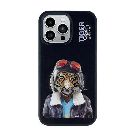 Santa Barbara Fergus Series Lion Face Premium Case For iPhone -Color Black