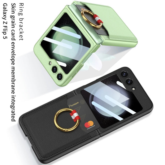 Ultrathin Flip 5 Case with Card Holder And Ring Holder