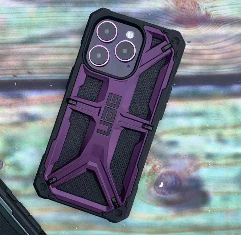 iPhone 14 Series Uag Monarch Armor Series Lightweight Slim Case Kevlar Series Purple
