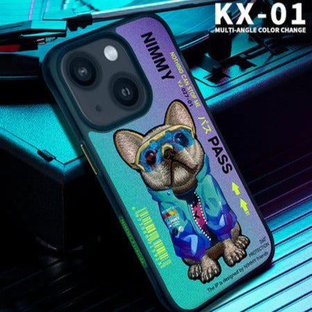 Nimmy Dog Case with Cool Gradient Change For iPhone