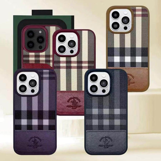 Santa Barbara Polo Check Case For iPhone Color - Black
