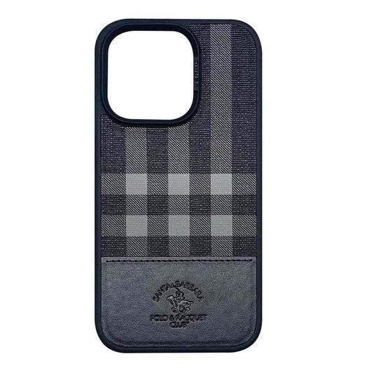 Santa Barbara Polo Check Case For iPhone Color - Black