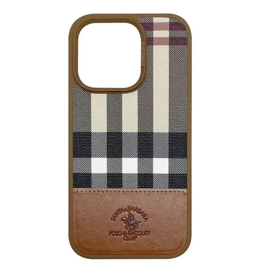 Santa Barbara Polo Check Case For iPhone Color - Brown