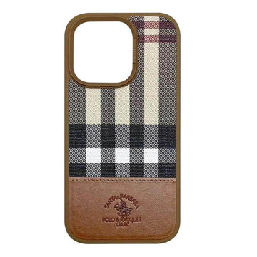 Santa Barbara Polo Check Case For iPhone Color - Brown