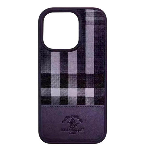 Santa Barbara Polo Check Case For iPhone Color - Purple