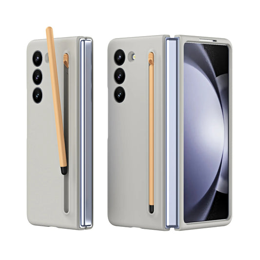 Slim S Pen Case For Samsung Z Fold 3 Fold 4 Fold 5 Luxury Thin Skin Pen Slot Shell PC Hard Protective Back Cover